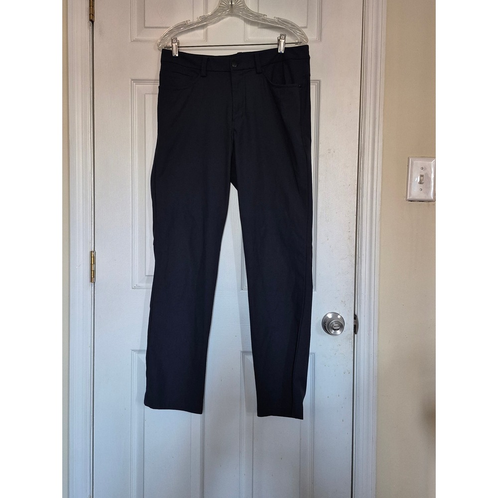 Lululemon Mens ABC Pants Navy Blue Slim Fit Stretch Casual Outdoor Size 34x32